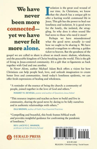 Never Alone: Sharing the Gift of Community in a Lonely World