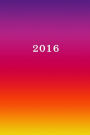 2016: Kalender/Terminplaner: 1 Woche auf 2 Seiten, Format ca. A5, Cover bunt