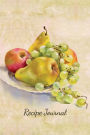 Recipe Journal: Still Life of Fruit Watercolor Cooking Journal, Lined and Numbered Blank Cookbook 6 x 9, 180 Pages