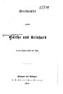 Briefwechsel zwischen Goethe und Reinhard in den Jahren 1807 bis 1832