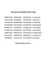 Adanced Scrabble Word Tips