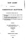New Light on the Subject of Christian Baptism