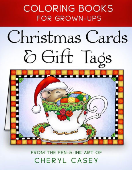 Christmas Cards & Gift Tags: Coloring Books for Grownups, Adults