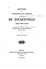 Oeuvres et correspondance in dites d'Alexis de Tocqueville