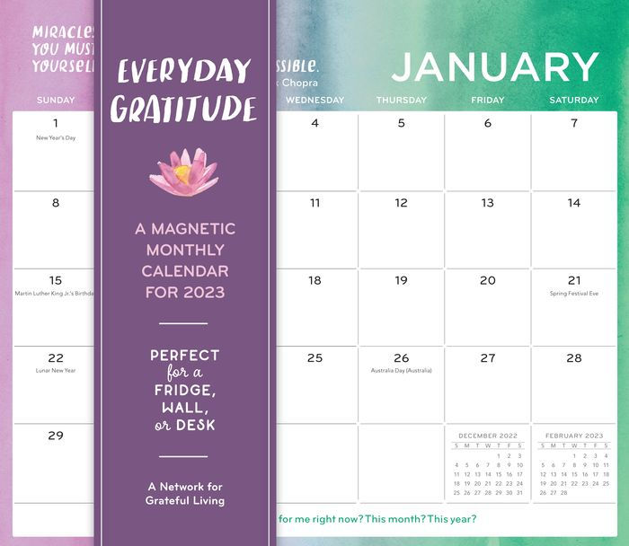 Everyday Gratitude A Monthly Wall Calendar 2023 by Workman