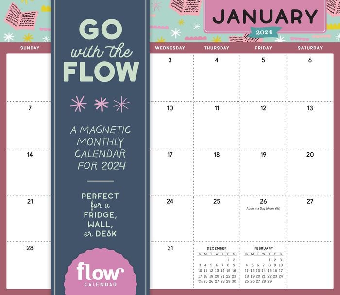 Go with the Flow A Monthly Calendar 2024 A Monthly
