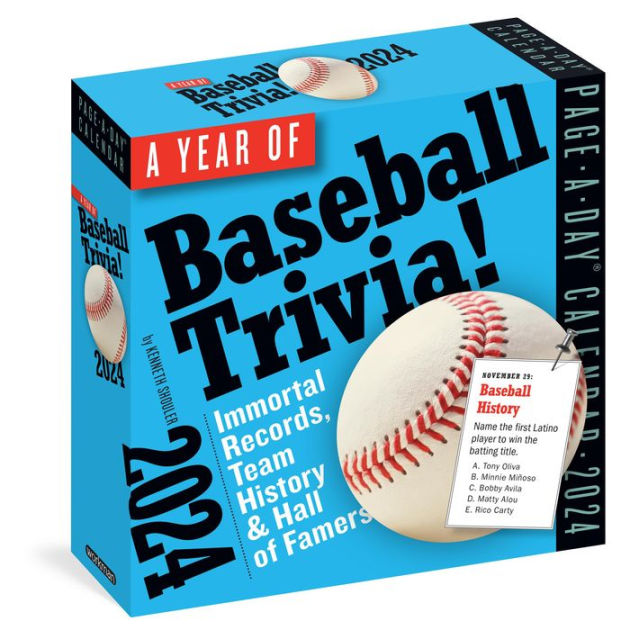 A Year of Baseball Trivia! PageADay Calendar 2024 Immortal Records