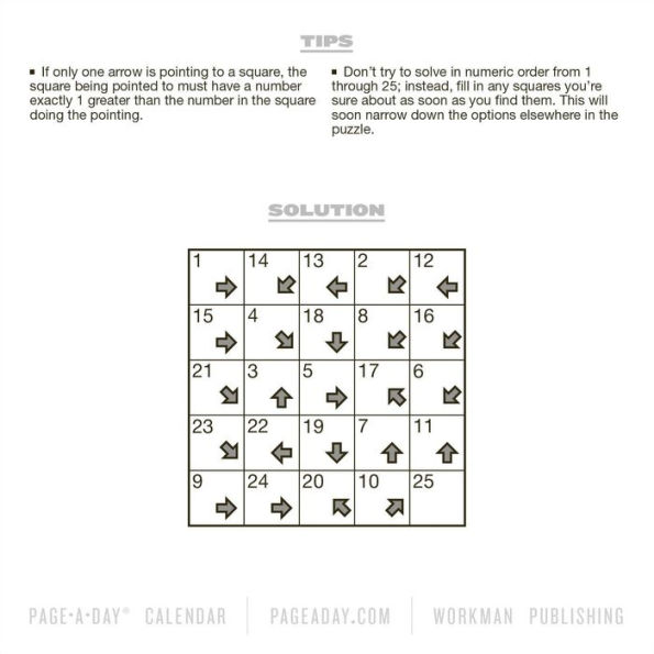 2025 Brainpower Puzzles Page-A-Day Calendar