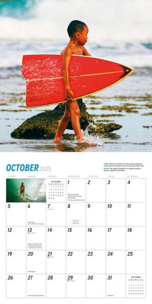 Big Wave Surfing Wall Calendar 2025