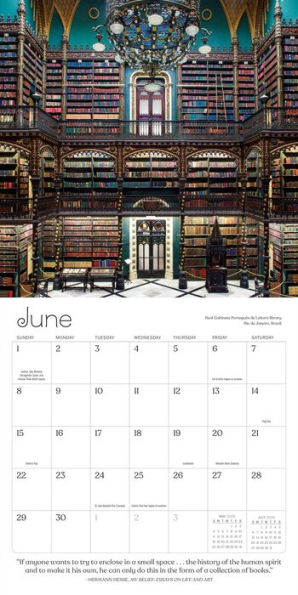 2025 Calendar for Book Lovers Wall Calendar