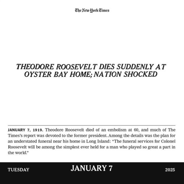 2025 New York Times Headlines in History Page-A-Day® Calendar