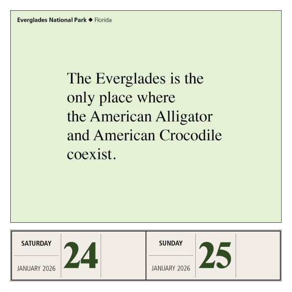 2026 National Parks Page-A-Day Calendar