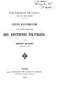 Lecon d'ouverture d'un cours d'histoire des doctrines politiques