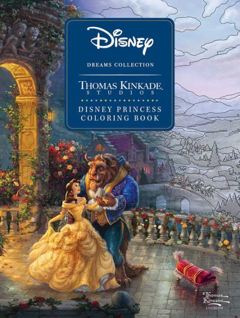 by　Kinkade　Collection　Studios　Barnes　Thomas　Princess　Coloring　Thomas　Disney　Paperback　Noble®　Book　Dreams　Disney　Kinkade,