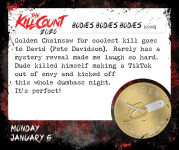 Alternative view 3 of Golden Chainsaws and Dull Machetes 2026 Calendar: Horror Movies by The Kill Count
