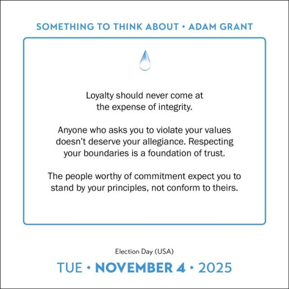 Adam Grant 2025 Day-to-Day Calendar: Something to Think About: Daily Insight from the Psychologist and Author