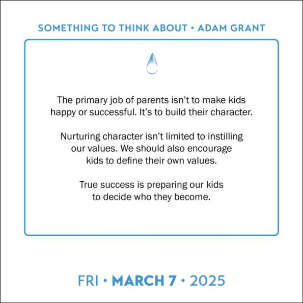 Adam Grant 2025 Day-to-Day Calendar: Something to Think About: Daily Insight from the Psychologist and Author