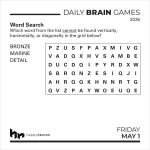 Alternative view 2 of 2026 Daily Brain Games Day-to-Day Calendar
