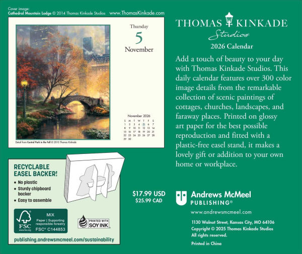 2026 Thomas Kinkade Studios Day-to-Day Calendar