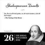 Alternative view 3 of 2026 Shakespearean Insults Day-to-Day Calendar