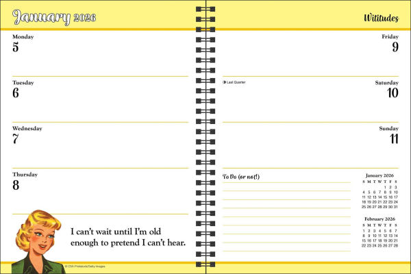 2025-2026 Wititudes 16-Month Weekly/Monthly Planner