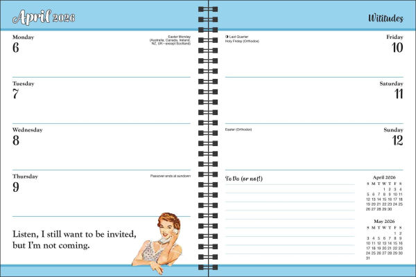 2025-2026 Wititudes 16-Month Weekly/Monthly Planner