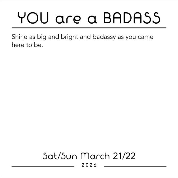 2026 You Are a Badass Day-to-Day Calendar