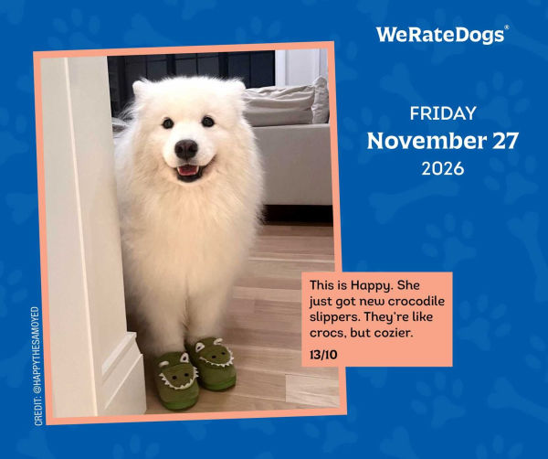 2026 WeRateDogs Day-to-Day Calendar