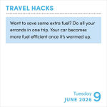 Alternative view 3 of 2026 Travel Hacks Day-to-Day Calendar