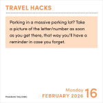 Alternative view 4 of 2026 Travel Hacks Day-to-Day Calendar