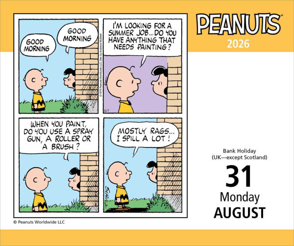2026 Peanuts Day-to-Day Calendar
