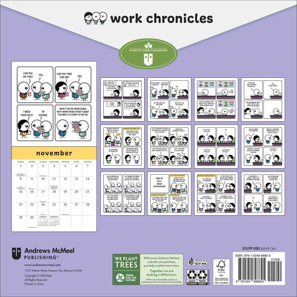 Work Chronicles 2026 Wall Calendar