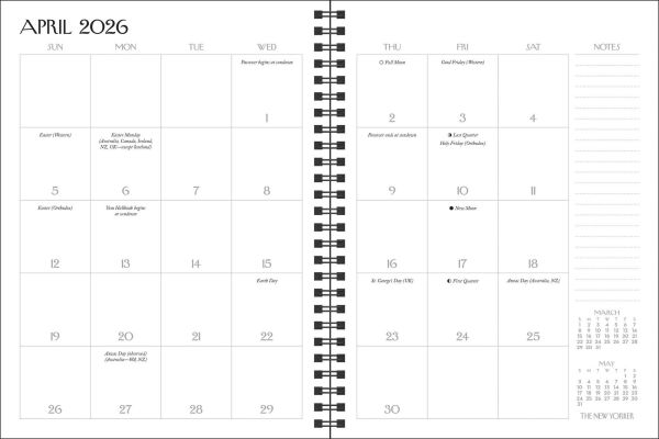 The New Yorker Magazine 2026 Monthly/Weekly Agenda Calendar