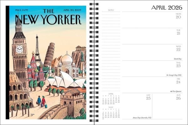 The New Yorker Magazine 2026 Monthly/Weekly Agenda Calendar
