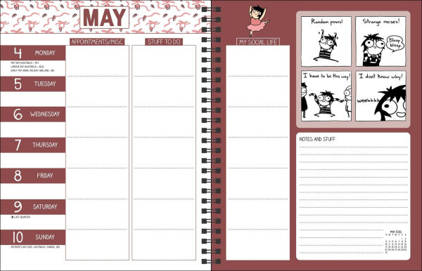 Sarah's Scribbles 12-Month 2026 Monthly/Weekly Planner Calendar