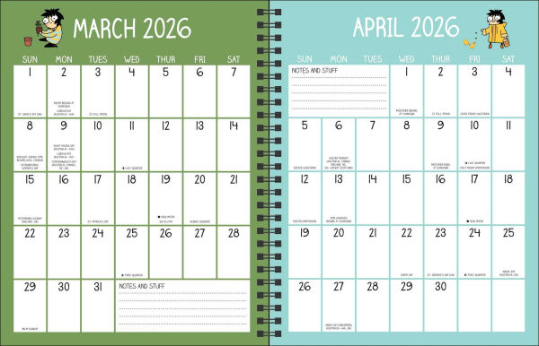 Sarah's Scribbles 12-Month 2026 Monthly/Weekly Planner Calendar