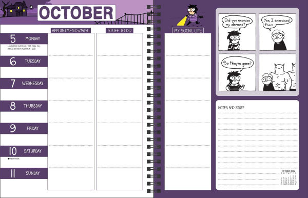 Sarah's Scribbles 12-Month 2026 Monthly/Weekly Planner Calendar