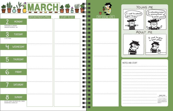 Sarah's Scribbles 12-Month 2026 Monthly/Weekly Planner Calendar
