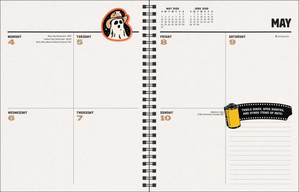 2026 Paranormal Parks 12-Month Monthly/Weekly Planner Calendar