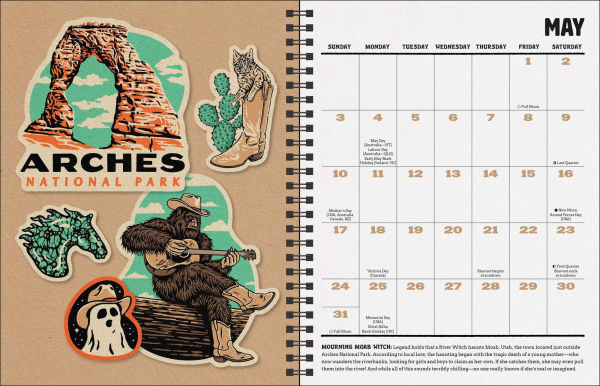 2026 Paranormal Parks 12-Month Monthly/Weekly Planner Calendar