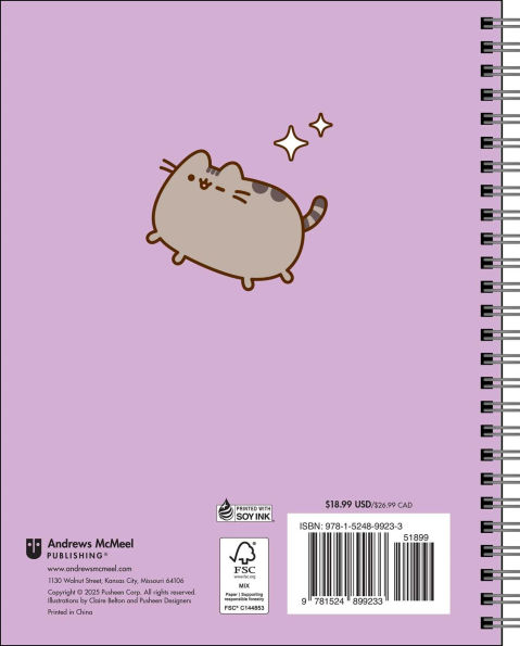 2025-2026 Pusheen 16-Month Weekly/Monthly Planner