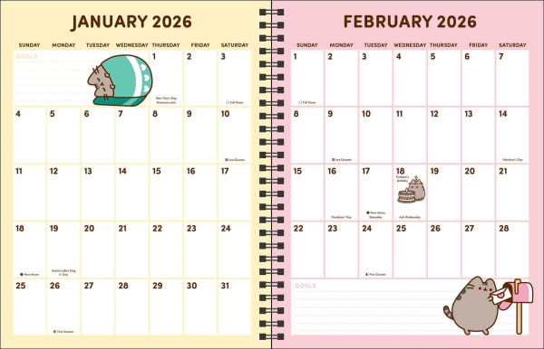 2025-2026 Pusheen 16-Month Weekly/Monthly Planner