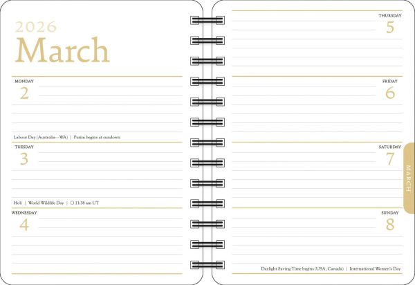 2026 Zen Cat Weekly Planner Calendar
