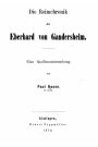 Die Reimchronik des Eberhard von Gandersheim