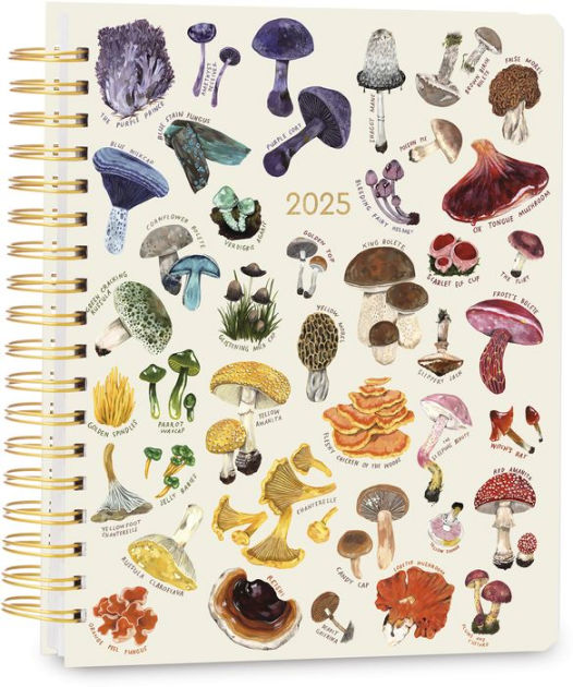 2025 High Note Mushrooms by Kelsey Oseid Deluxe Hardcover Planner by