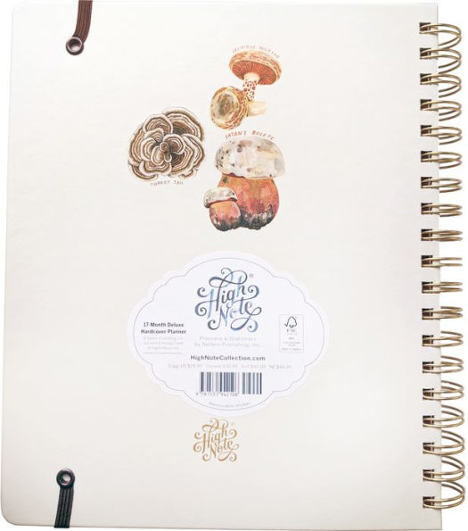 2025 High Note Mushrooms by Kelsey Oseid Deluxe Hardcover Planner