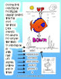 Coloring Book learn English for RUSSIAN language speakers with Fish color the words Learn concepts for children for everyone who wants to learn English up down right left diagonal between next to within