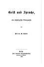 Das Leben der Seele in Monographien über seine Erscheinungen