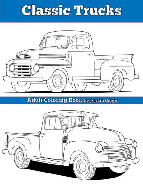 Classic Trucks: Adult Coloring Book