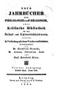 Neue Jahrbucher fur Philologie und Paedogogik